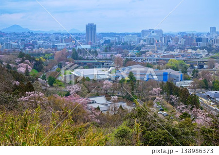 仙台城跡よりビル街を望む 138986373
