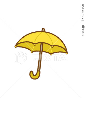 黄色い傘のイラスト 138986496