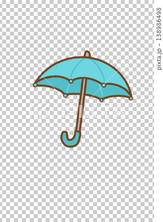 藍色傘例證 138986498