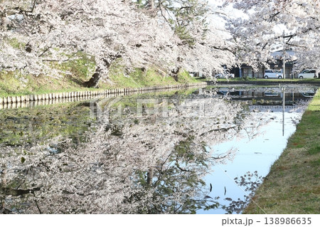 水面に映る桜 水面に映る桜 138986635