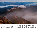 甲斐駒ケ岳から見る夜明けの鋸岳 138987131