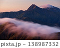 甲斐駒ヶ岳から見る夜明けの北岳・間ノ岳 138987332