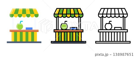 Tropical Beach Drinks Food Stall 138987651