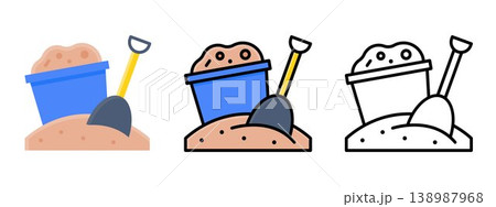Children Beach Toy Sand Bucket 138987968