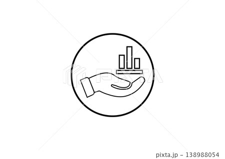 Business Growth Support Icon With Hand Holding Bar Chart For Analytics And Data Business Growth Support Icon With Hand Holding Bar Chart For Analytics And Data 138988054