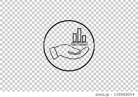 Business Growth Support Icon With Hand Holding Bar Chart For Analytics And Data Business Growth Support Icon With Hand Holding Bar Chart For Analytics And Data 138988054