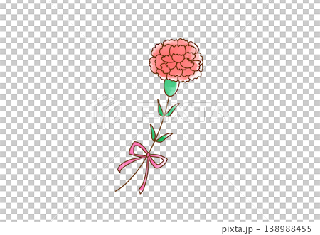 簡單的粉紅康乃馨插畫 簡單的粉紅康乃馨插畫 138988455