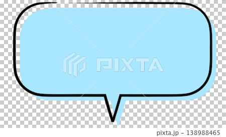 Light blue speech bubble (outside the bubble: transparent background) Light blue speech bubble (outside the bubble: transparent background) 138988465