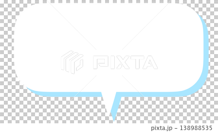 A light blue speech bubble with a shadow (outside the bubble: transparent background) A light blue speech bubble with a shadow (outside the bubble: transparent background) 138988535