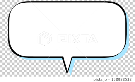 A light blue speech bubble with a shadow (outside the bubble: transparent background) A light blue speech bubble with a shadow (outside the bubble: transparent background) 138988538