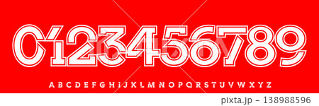 Outline deco typography, striped monoline font, modern linear alphabet, retro logo typeface, geometric artstyle numbers, boutique fashion branding, editorial headline letters. Vector typeset. Outline deco typography, striped monoline font, modern linear alphabet, retro logo typeface, geometric artstyle numbers, boutique fashion branding, editorial headline letters. Vector typeset. 138988596