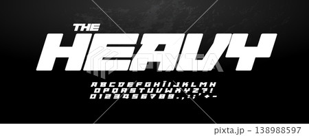 Heavy Italic Font Sport Logo Alphabet English Letter Number Set Modern Typography, Automotive Typographic Design for Race Title Text, Poster Headline, Block Geometric Dynamic Fonts. Vector Typeface Heavy Italic Font Sport Logo Alphabet English Letter Number Set Modern Typography, Automotive Typographic Design for Race Title Text, Poster Headline, Block Geometric Dynamic Fonts. Vector Typeface 138988597