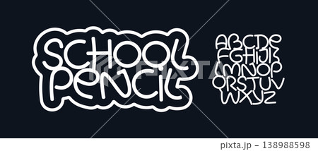 Fun Playful Font Cartoon Logo Alphabet Cool Thin Rounded Letter Set Modern Typography, Creative School Typographic Design for Comics Title Text, Headline. Education Materials Fonts. Vector Typeface Fun Playful Font Cartoon Logo Alphabet Cool Thin Rounded Letter Set Modern Typography, Creative School Typographic Design for Comics Title Text, Headline. Education Materials Fonts. Vector Typeface 138988598