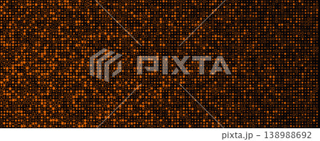 Halloween Orange Star Confetti Background On Black, Glitter Sparkle Night Pattern For Party, Autumn Festival, Poster, Banner, And Event Design. Vector Illustration. 138988692