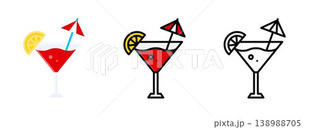 Refreshing Summer Tropical Cocktail Drink Refreshing Summer Tropical Cocktail Drink 138988705