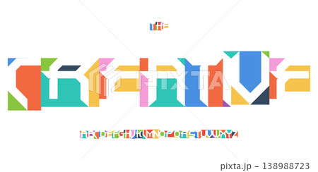 Color Font Logo Alphabet Vector Fun Geometric Letter Set Blocky Typography, Art Typographic Design for Title Text, Festive Typo Poster Headline, Type Fest Logotype, Colorful Fonts. Vector Typeface. Color Font Logo Alphabet Vector Fun Geometric Letter Set Blocky Typography, Art Typographic Design for Title Text, Festive Typo Poster Headline, Type Fest Logotype, Colorful Fonts. Vector Typeface. 138988723