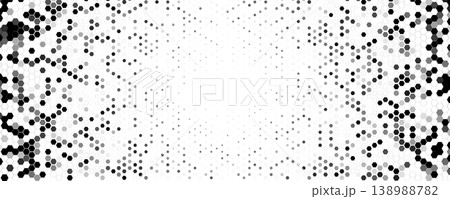 Biotech Scientific Background Pattern Texture, Hexagon Vignette With Clear Center For Text, Clean White Tech BG Backdrop Wallpaper For Labs, Pharma, And Clinical Reports. Vector Illustration 138988782