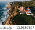 Aerial view of lighthouse on 138989307