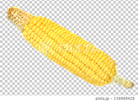 Fresh yellow corn cob isolated. High quality ripe sweetcorn with bright golden kernels. Organic vegetable food ingredient for healthy cooking and agricultural concepts. Fresh yellow corn cob isolated. High quality ripe sweetcorn with bright golden kernels. Organic vegetable food ingredient for healthy cooking and agricultural concepts. 138989428