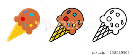Sweet Summer Ice Cream Cone 138989563