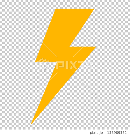 Lightning bolt symbol, illustration of pain or shock 138989582