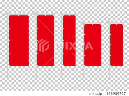 色々なサイズののぼりのイラストのセット 138989767