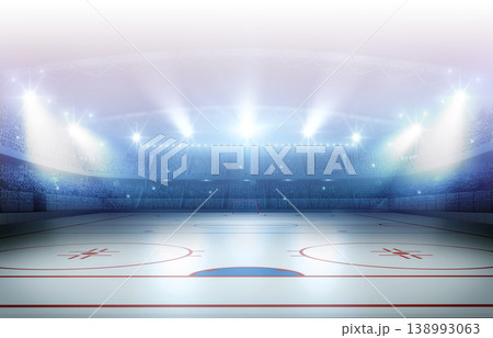 Ice hockey stadium, 3d rendering 138993063