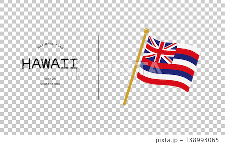 Hawaii State Flag Flat Design Icon 138993065