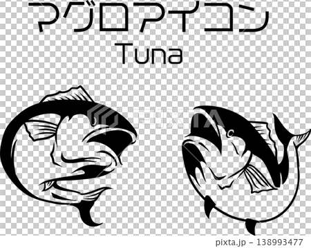 Japanese-style tuna icon material Japanese-style tuna icon material 138993477