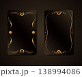 Magical golden Tarot cards. Tarot card frames with celestial elements. Vector illustration 138994086