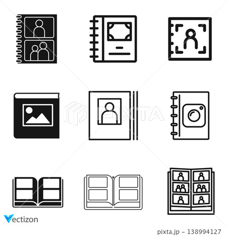 photo album icon, Vector illustration 138994127