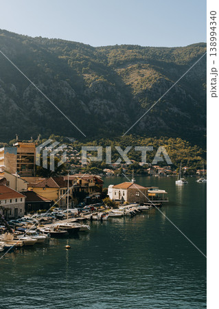 Amazing view of Kotor old city and the sea in a sunny day. Amazing view of Kotor old city and the sea in a sunny day. 138994340