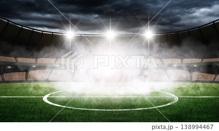 Soccer stadium with bright light 138994467