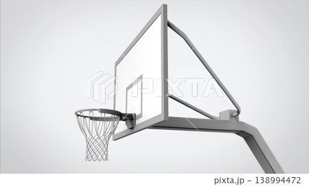 Basketball hoop on white background. Basketball hoop on white background. 138994472