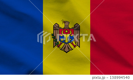 Celebrating independence day with the flag of Moldova in the breeze during a sunny afternoon Celebrating independence day with the flag of Moldova in the breeze during a sunny afternoon 138994540