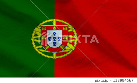 Sovereignty represented through national flag of Portugal waving in the breeze outdoors Sovereignty represented through national flag of Portugal waving in the breeze outdoors 138994567