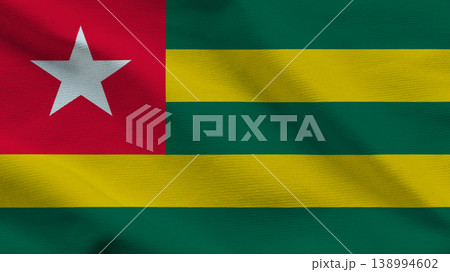 Sovereignty symbolized through the vibrant colors and design of the Togolese national flag Sovereignty symbolized through the vibrant colors and design of the Togolese national flag 138994602