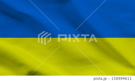Ukrainian flag representing national sovereignty and pride in a vibrant blue and yellow design Ukrainian flag representing national sovereignty and pride in a vibrant blue and yellow design 138994611