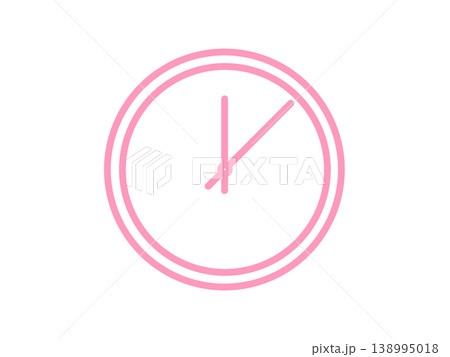 時計　シンプル　ピンク 138995018