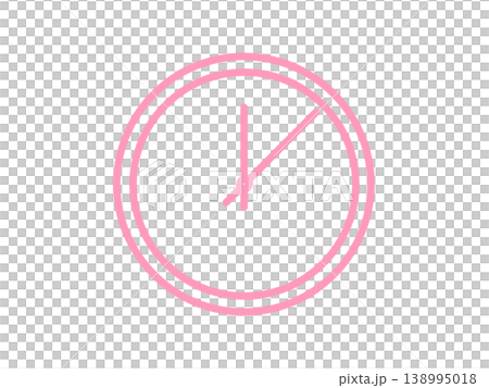 時計　シンプル　ピンク 138995018