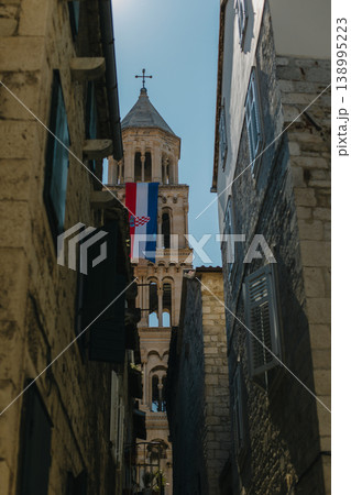 Old church on a sunny day in the old town of Split, Croatia. 138995223