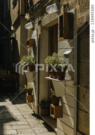 Street in Split old town in a sunny day. Travel destination in Croatia. 138995880