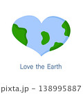 Heart shaped earth illustration promoting eco awareness 138995887