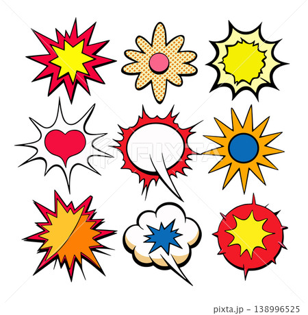 Set of nine comic style speech bubbles expressing different feelings Set of nine comic style speech bubbles expressing different feelings 138996525
