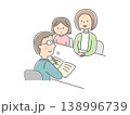 三者面談で相談をしている親子と男性教師 138996739