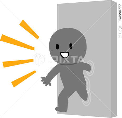 壁を通り抜ける人物 138996777