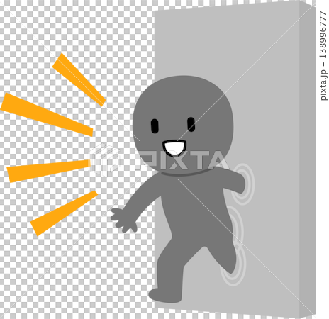 壁を通り抜ける人物 138996777