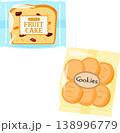 個包装のパウンドケーキとクッキー 138996779