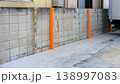 補強されたブロック塀 138997083