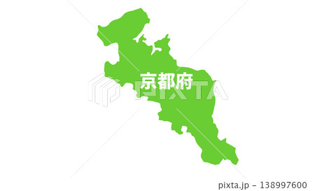 日本地図 県名入り 京都府 日本地図 県名入り 京都府 138997600